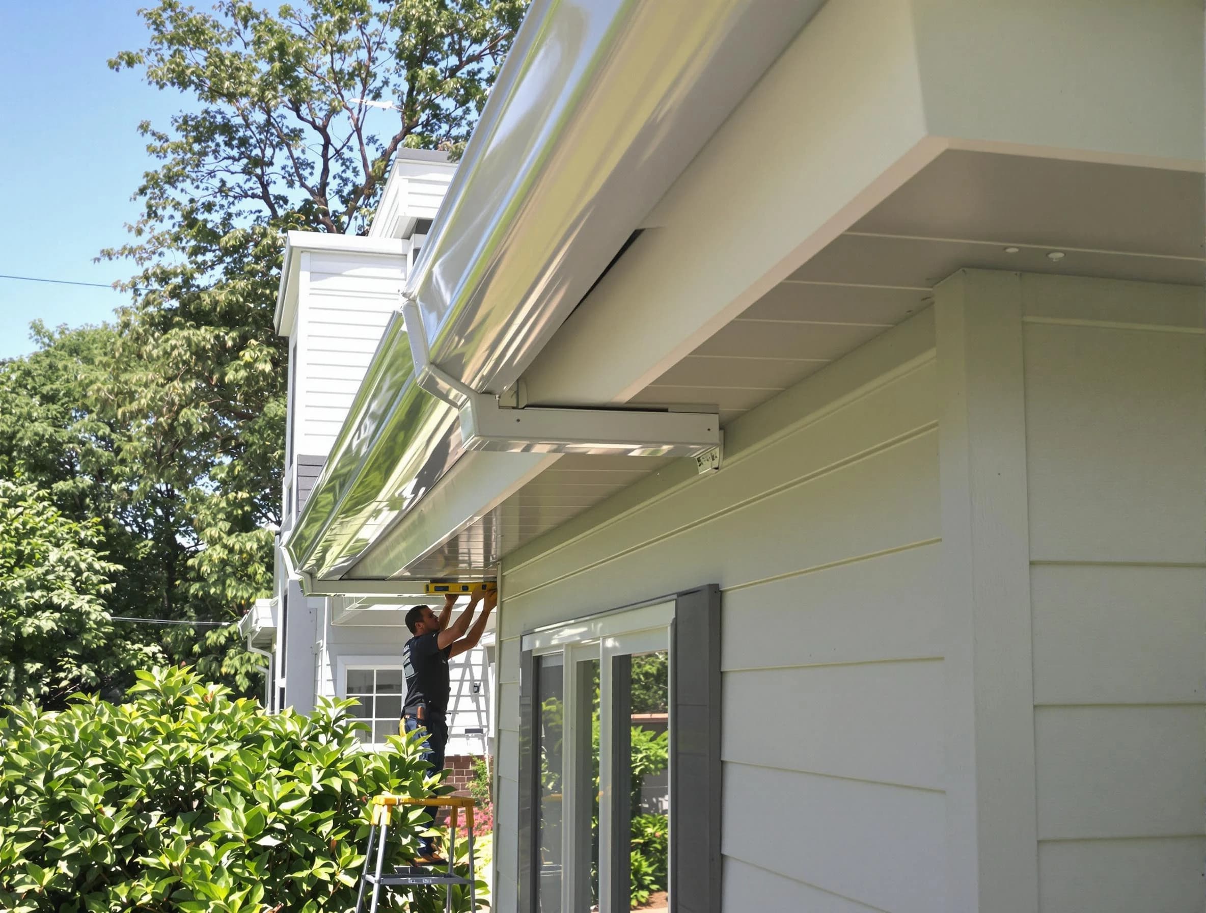 Properly aligned gutter system installed by Tallmadge Roofing Company in Tallmadge, OH