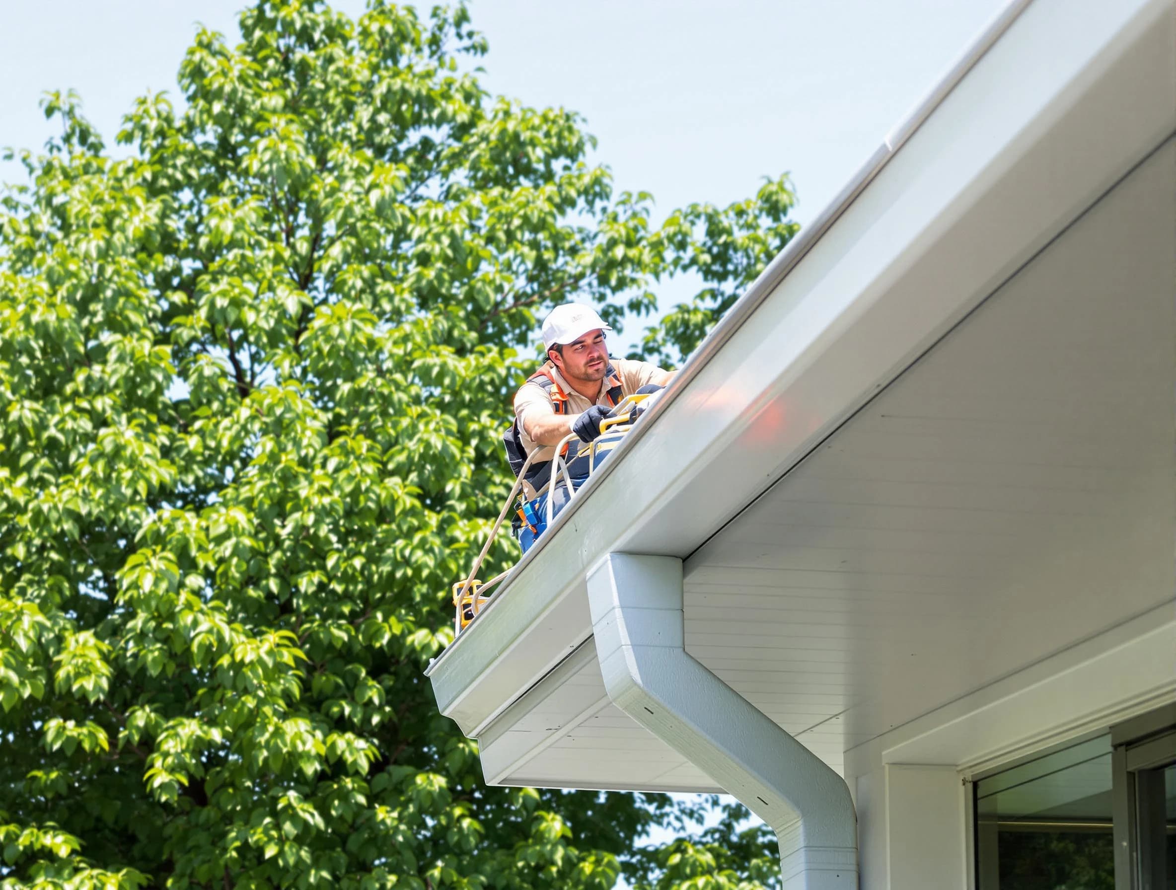 Tallmadge Roofing Company expert examining roof shingles in Tallmadge, OH