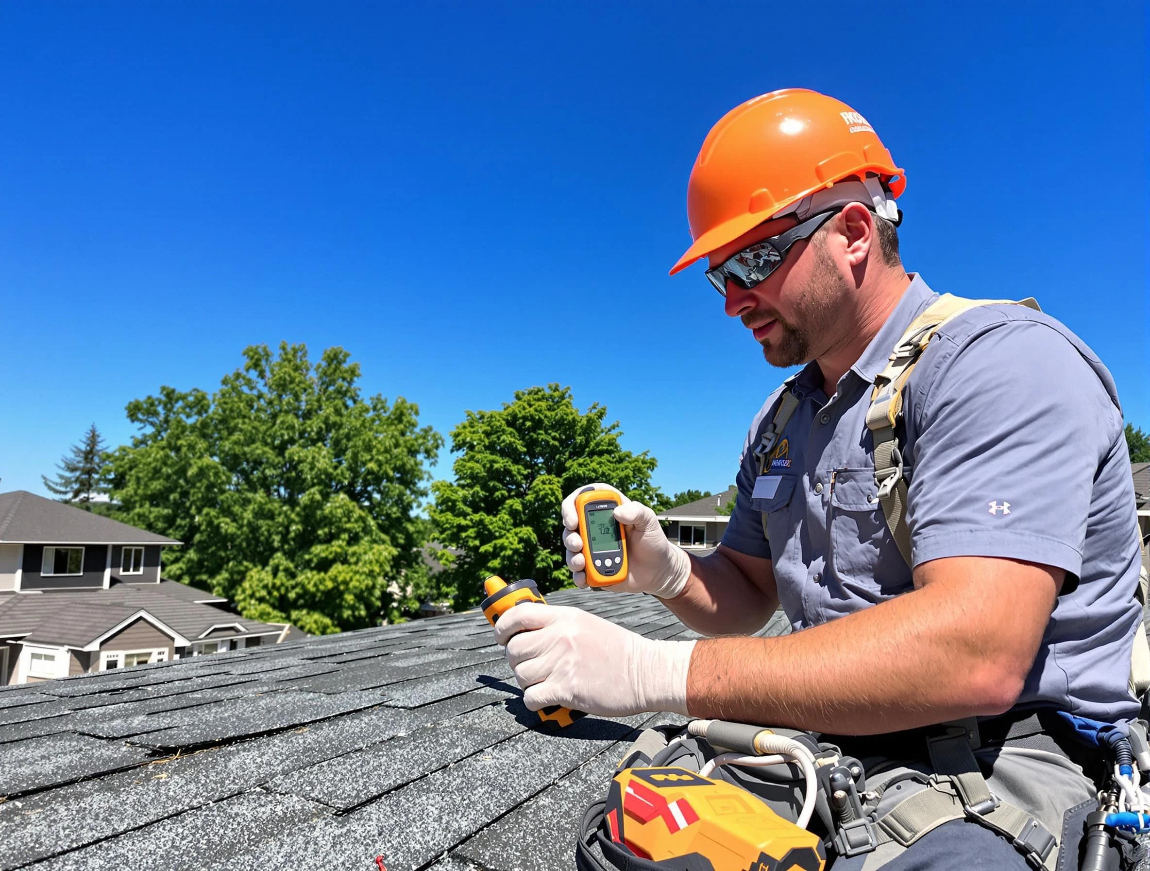 Tallmadge Roofing Company conducting a roof inspection in Tallmadge, OH