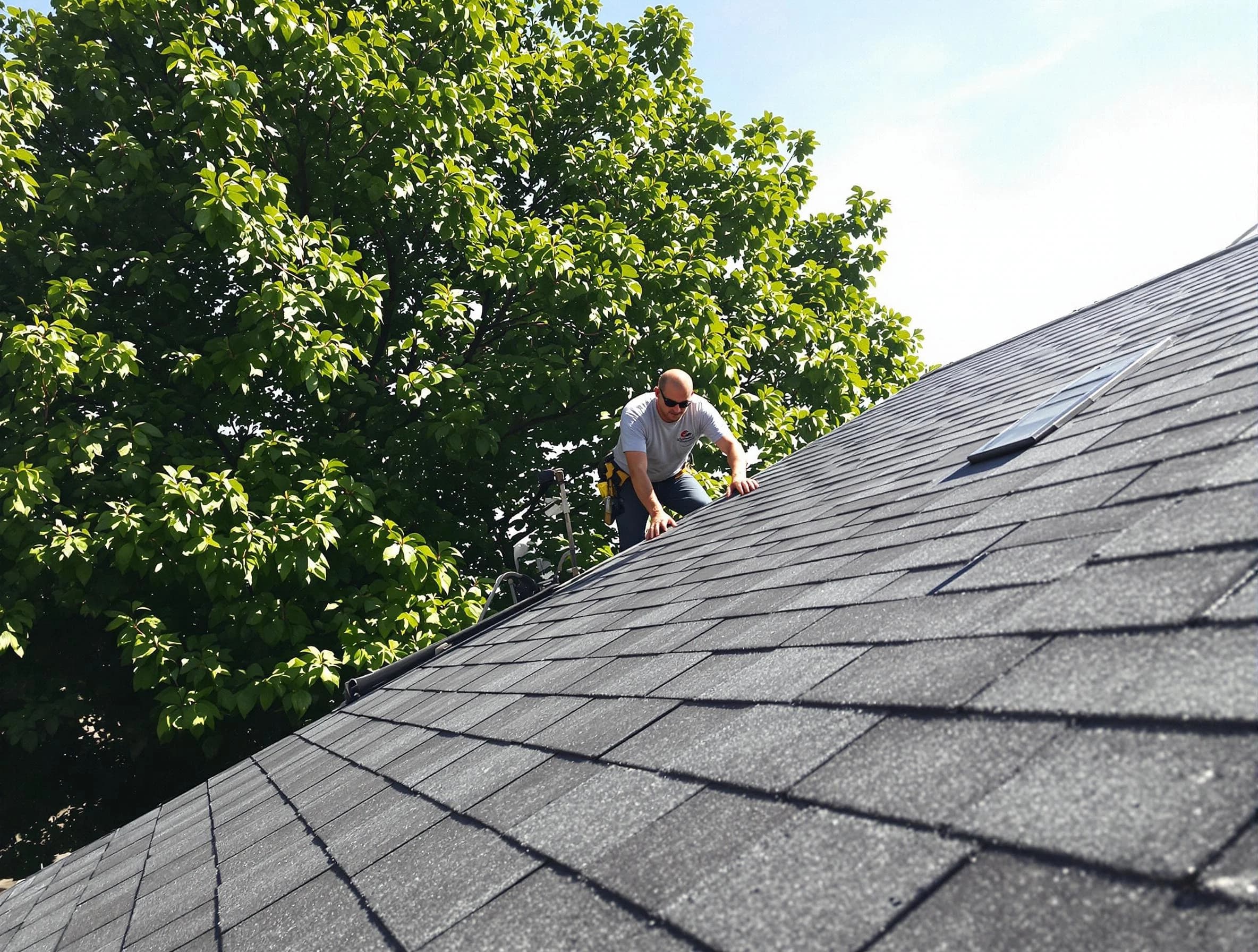 Certified roofers from Tallmadge Roofing Company working in Tallmadge, OH